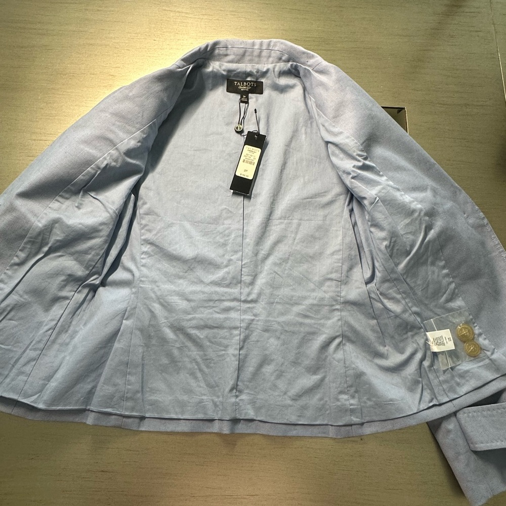 Talbots Women's Sky Blue Blazer jacket - Picture 7 of 11